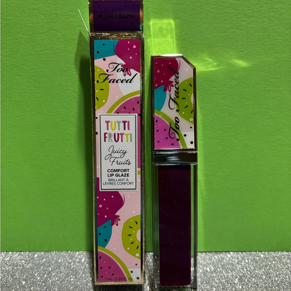 BNIB! Discontinued! HTF! Too Faced Tutti Frutti Lip Glaze - Deep Purple